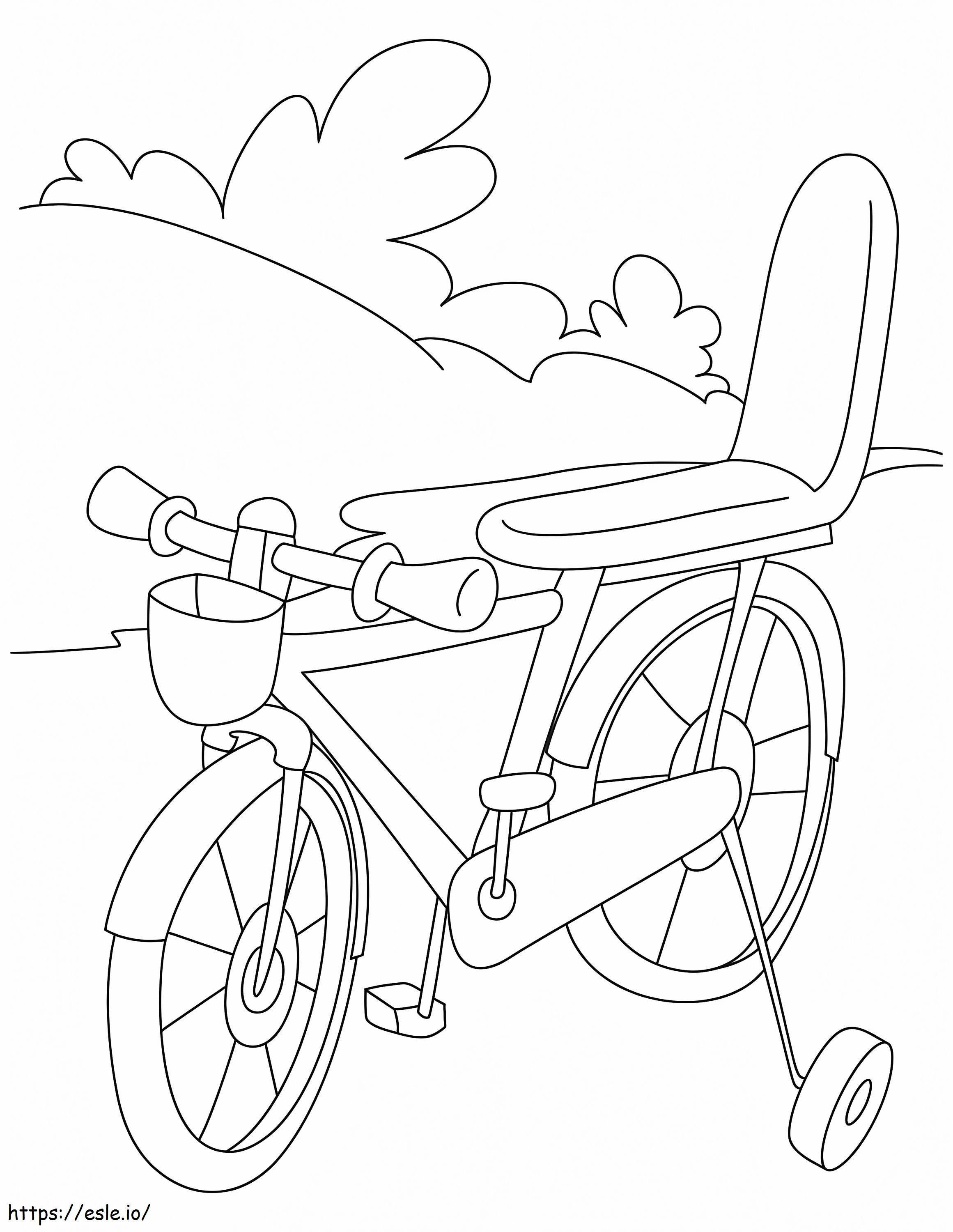 Piccola bicicletta da colorare