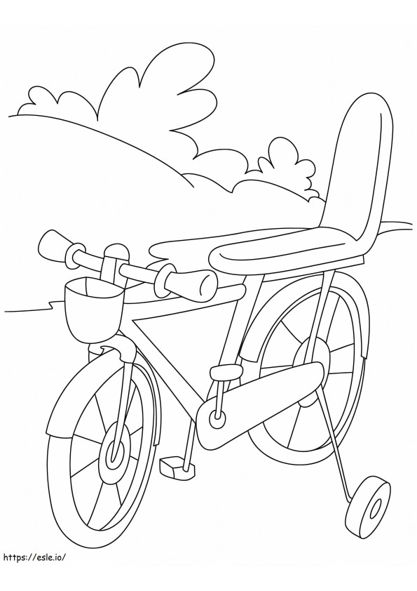 Pieni polkupyörä värityskuva