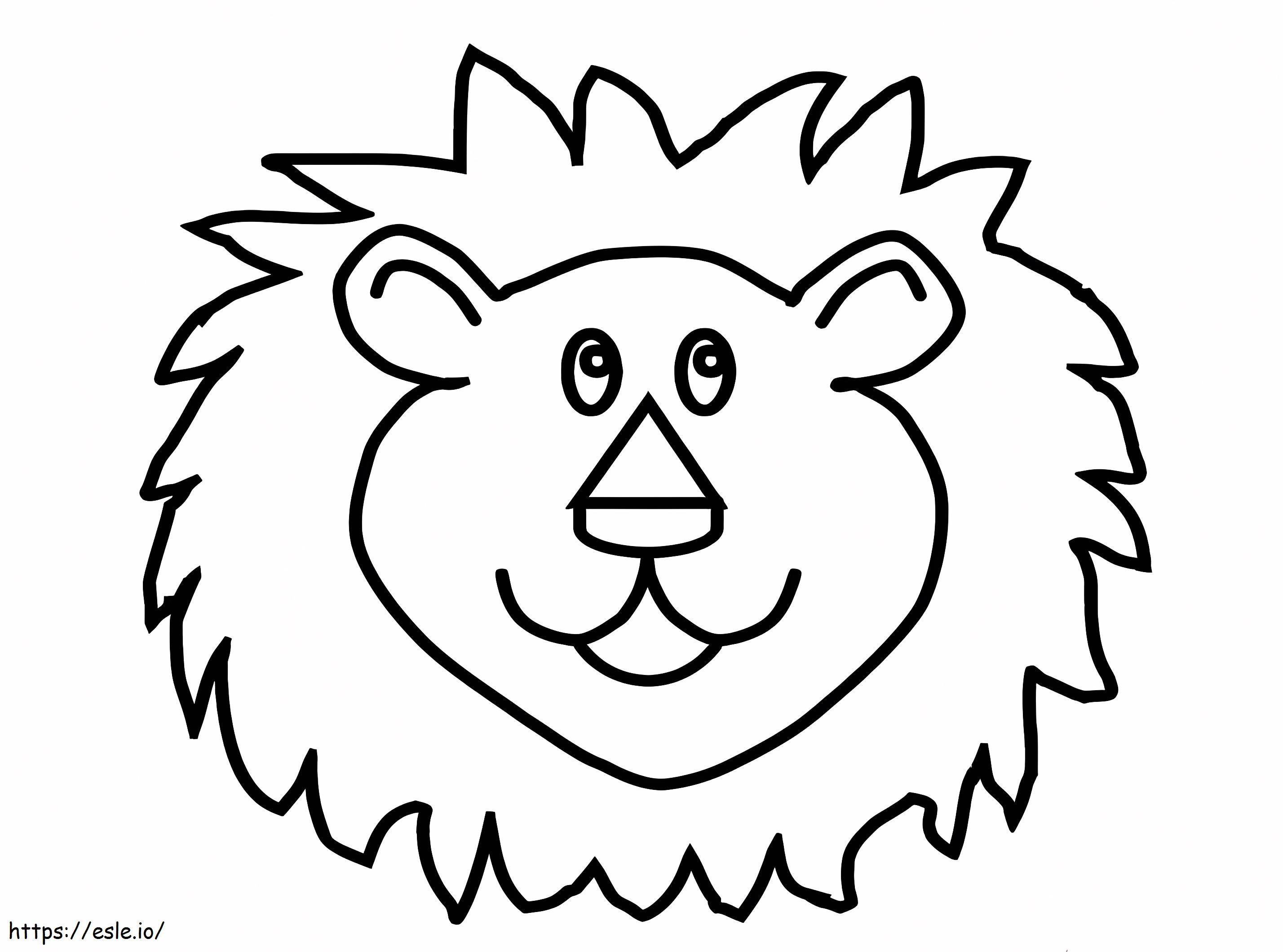 Coloriage Visage de lion à imprimer à imprimer dessin