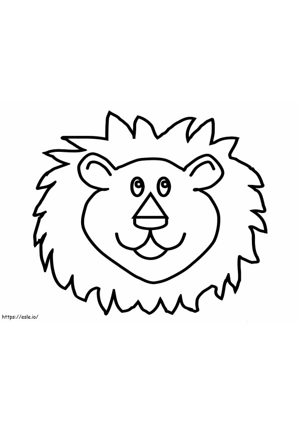 Lion Face Tulostettavat värityskuva