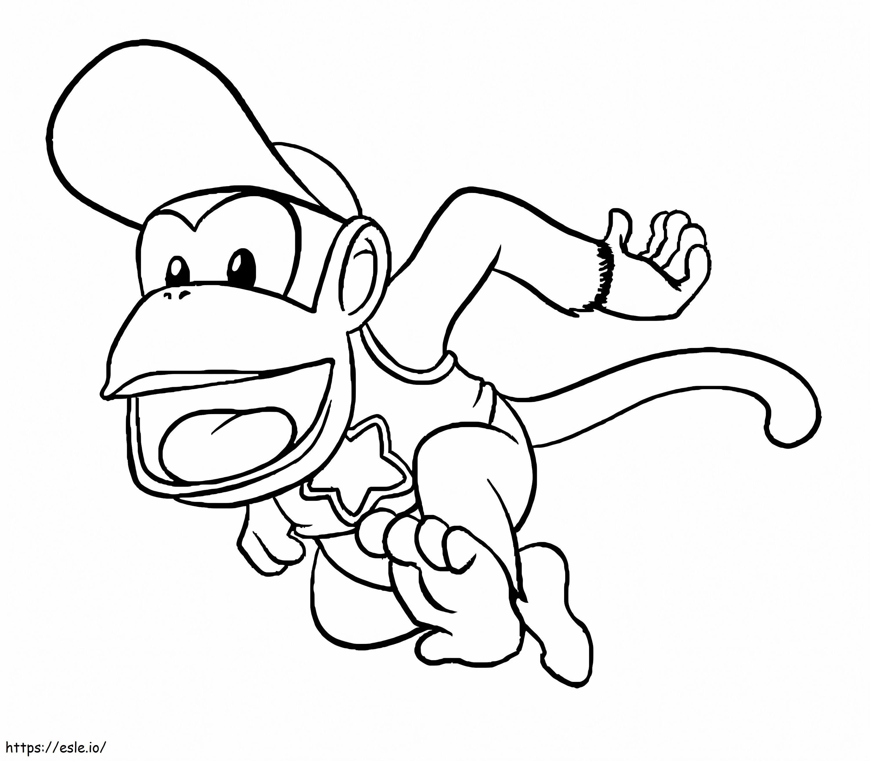 Feliz Diddy Kong ausmalbilder