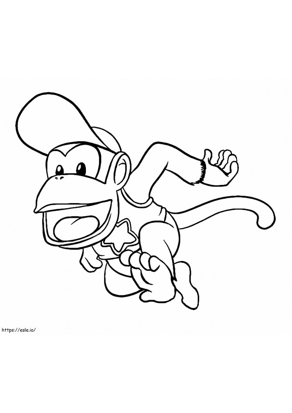 Coloriage Feliz Diddy Kong à imprimer dessin