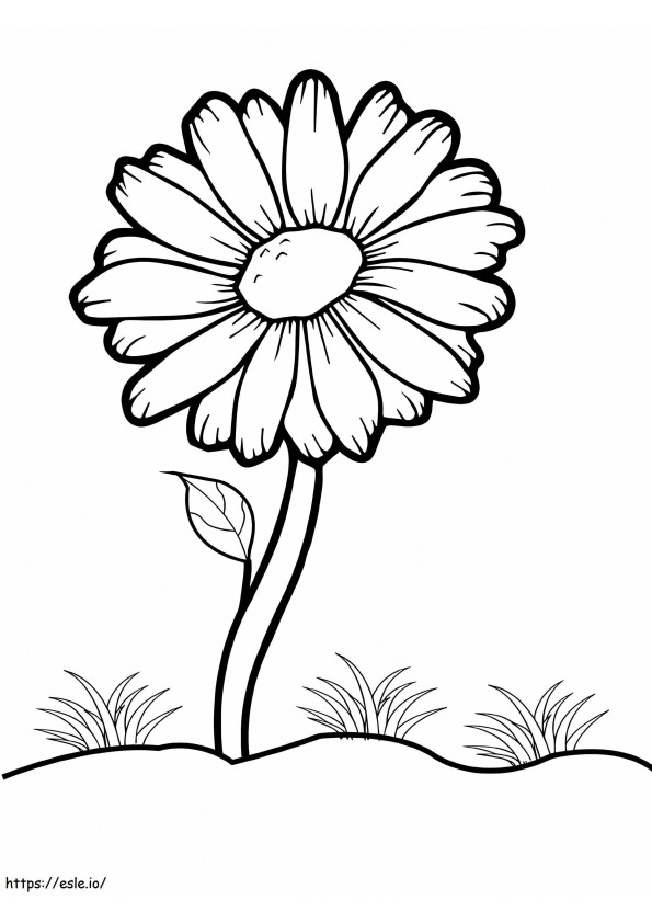 Easy Daisy Flower coloring page