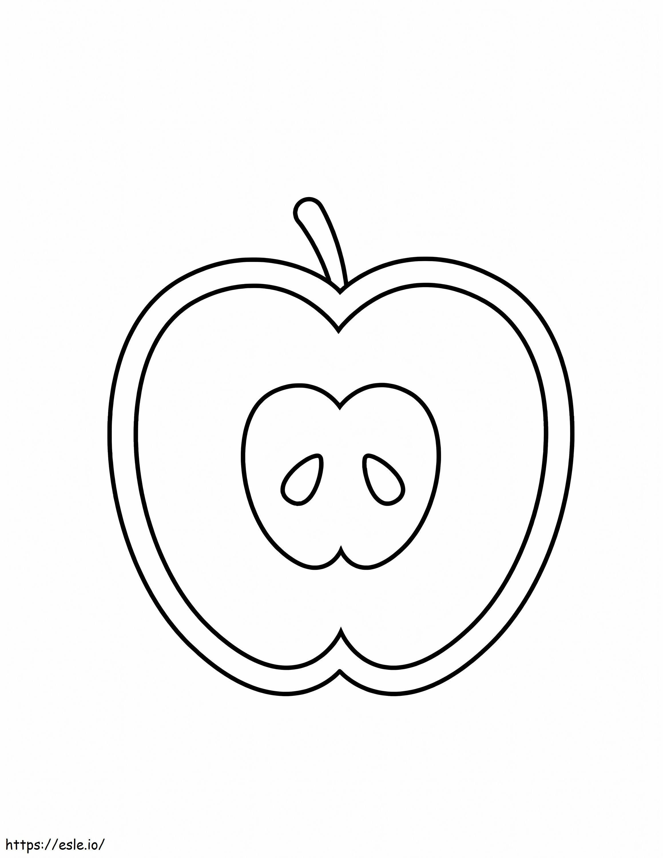 Coloriage Autocollant pomme à imprimer dessin