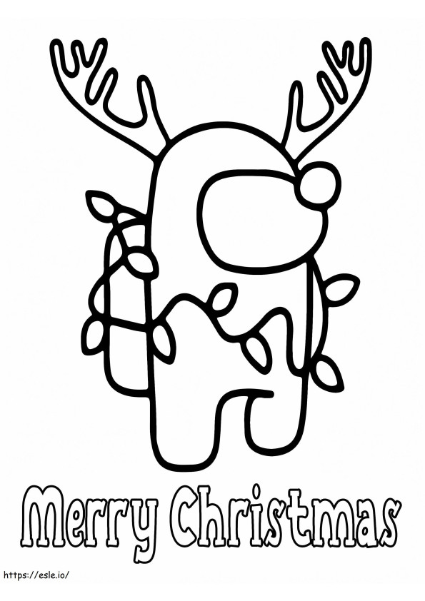 Among Us Merry Christmas Coloring 10 coloring page