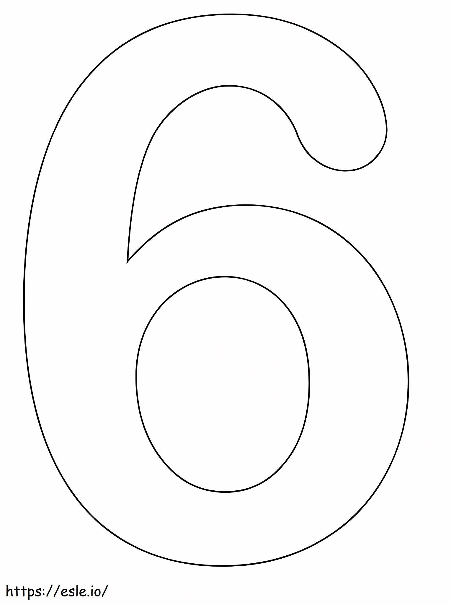 Normal Number Six coloring page