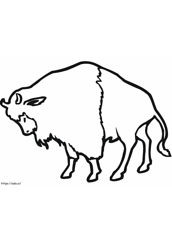 Simple Bison 1 coloring page