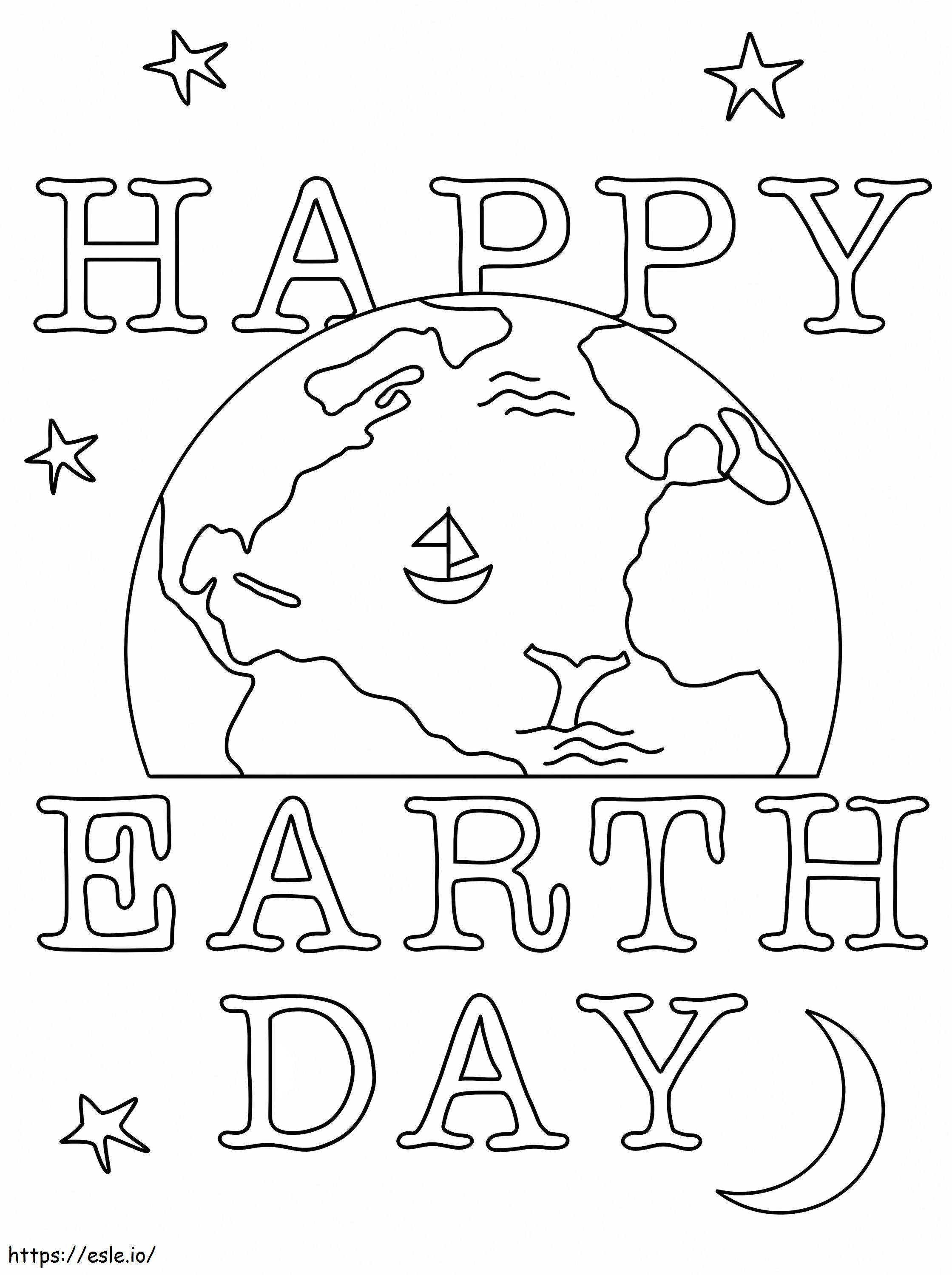 Feliz Dia da Terra 5 para colorir