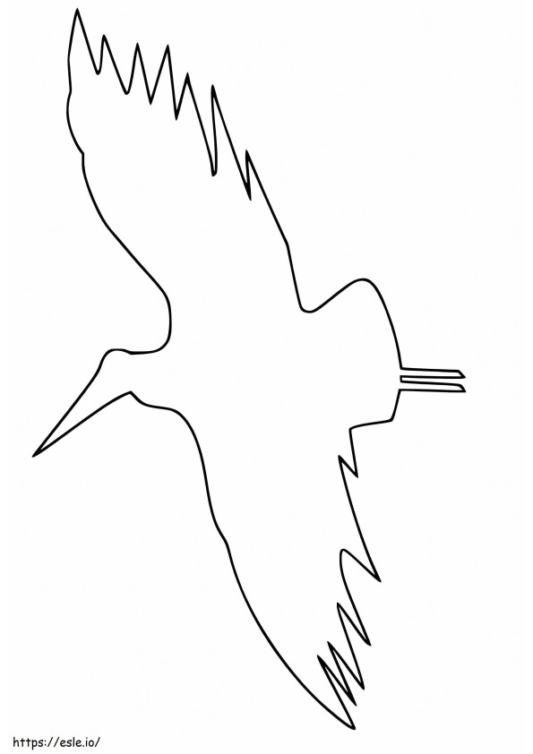 Storch-Umriss ausmalbilder