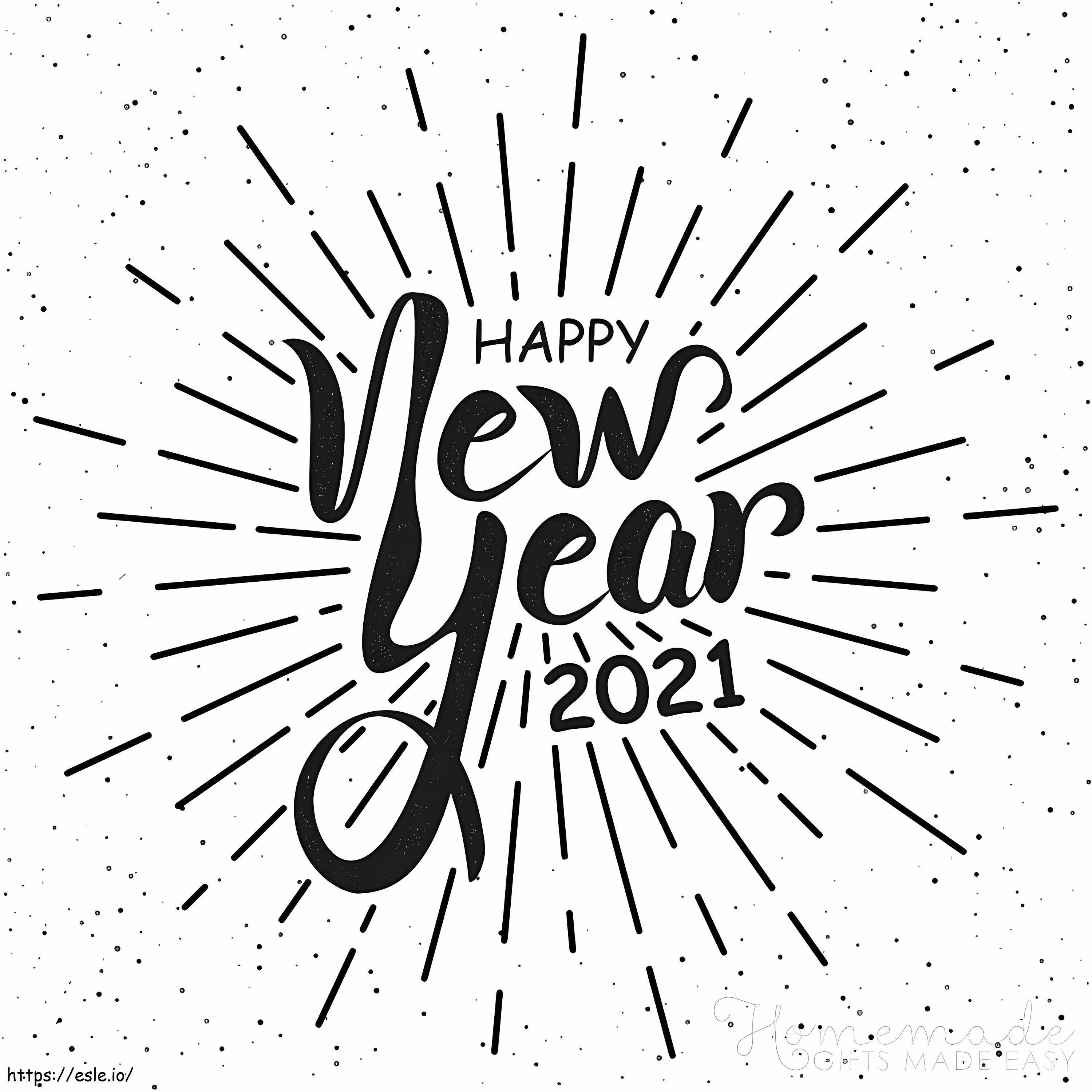 Boldog új évet 2021 2 kifestő