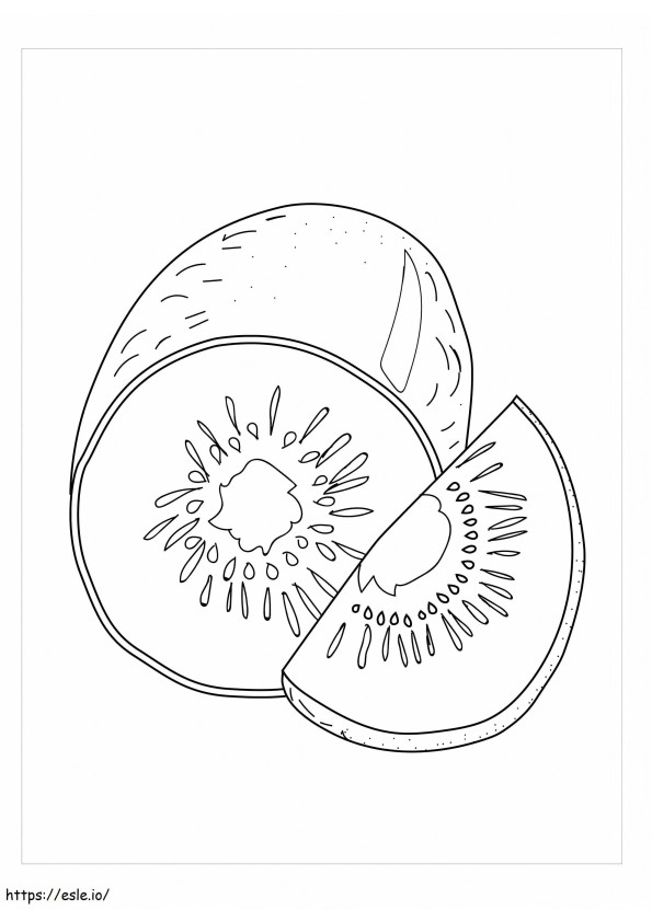 Coloriage Superbe kiwi à imprimer dessin