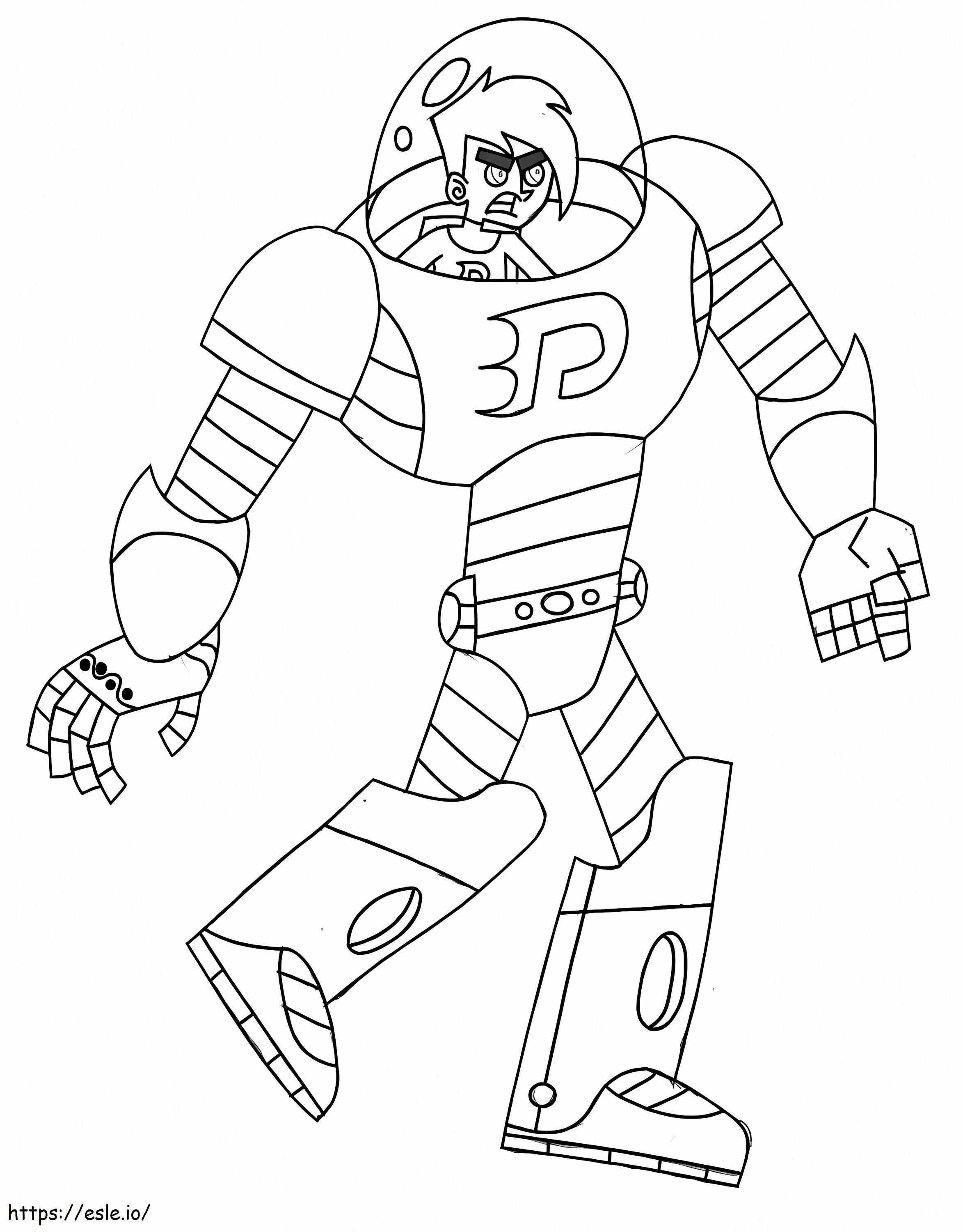 Danny Phantom in Robot kleurplaat kleurplaat