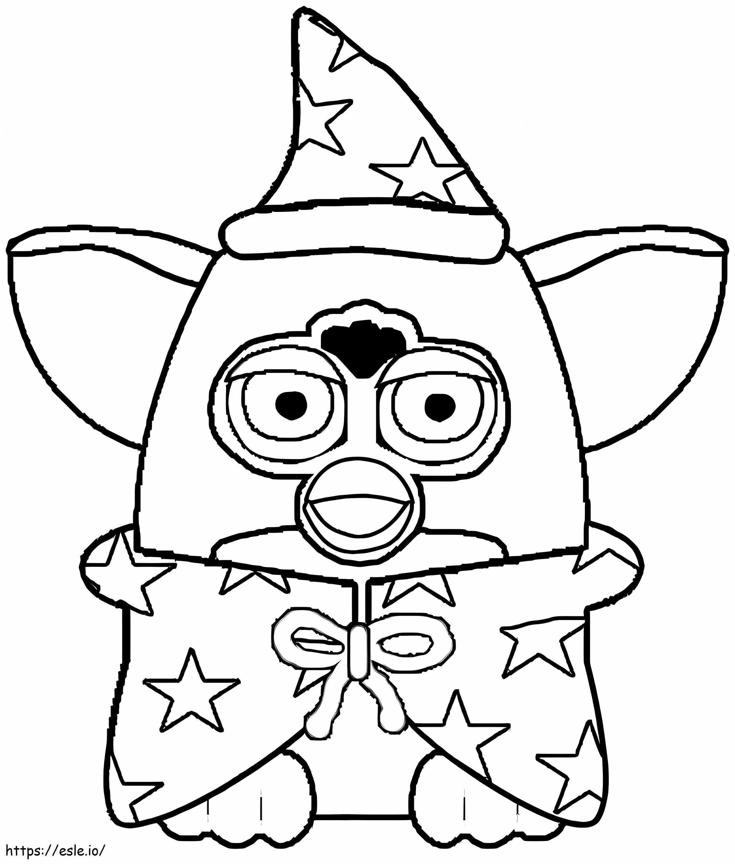 Furby Wizard coloring page