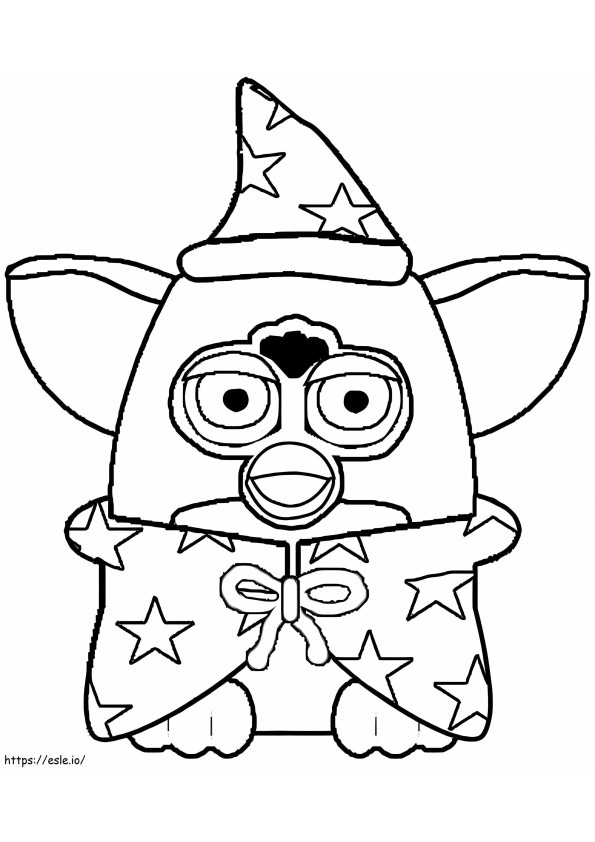 Furby Wizard coloring page