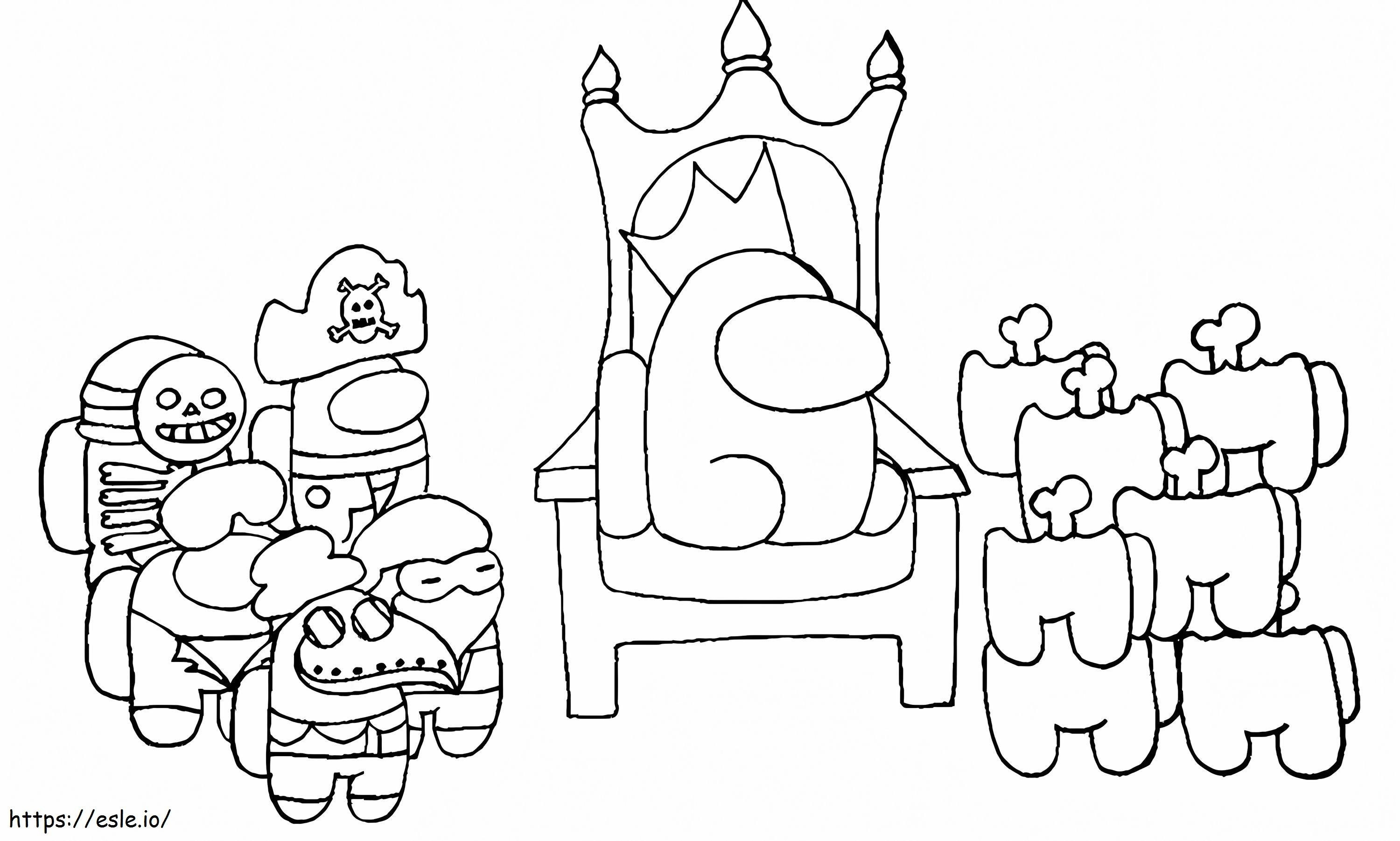 Among Us King coloring page