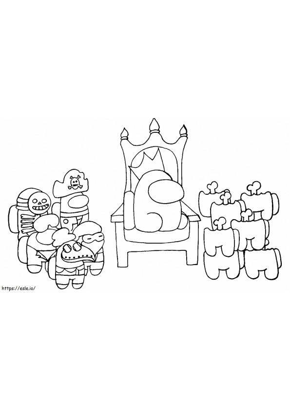 Among Us King coloring page