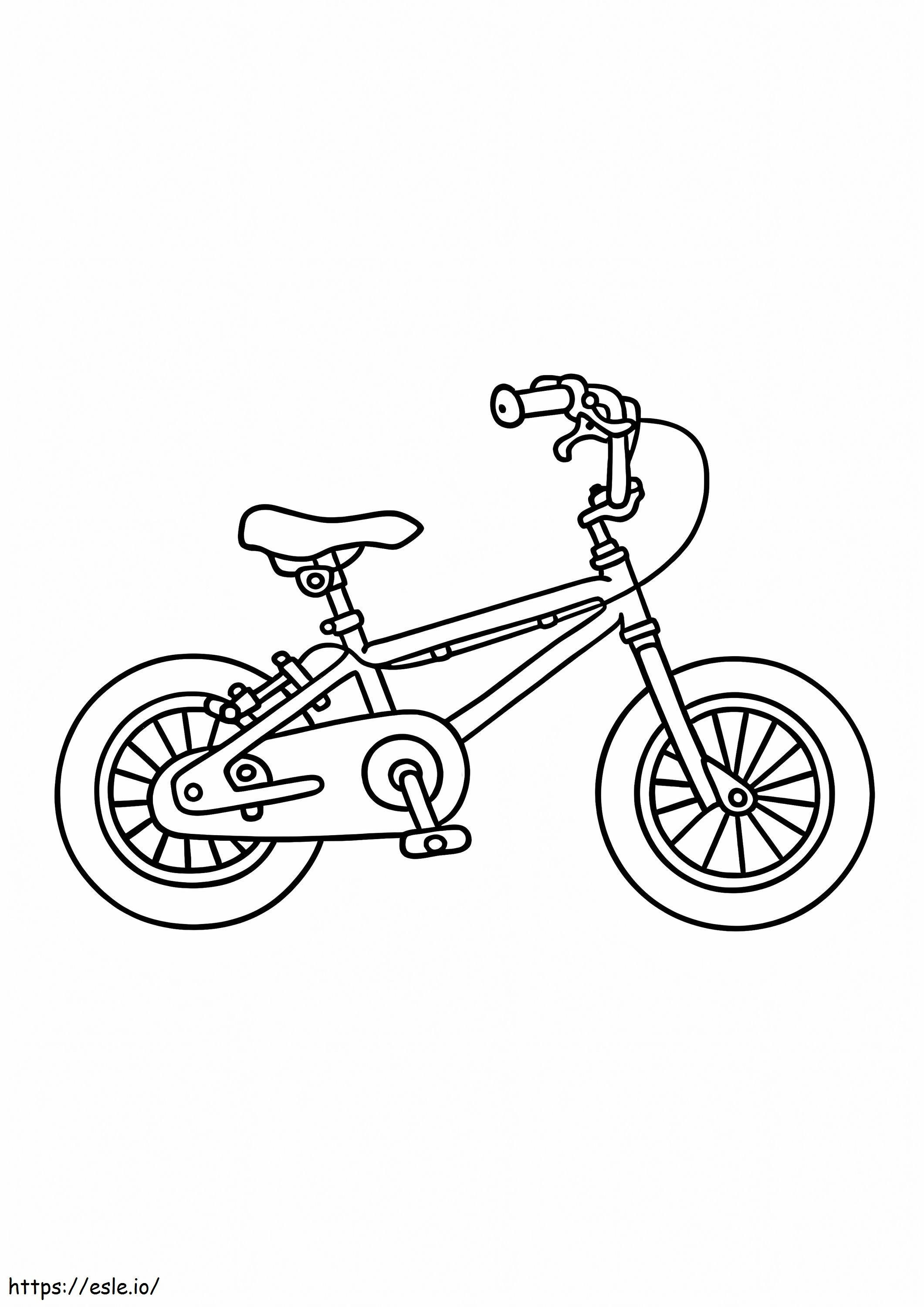 Lasten polkupyörä värityskuva