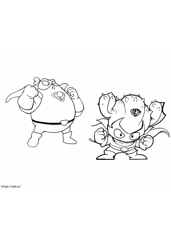 Airblast And Kactor Superzings coloring page