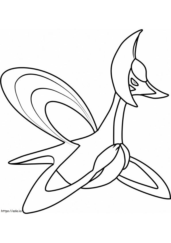 Cresselia Pokémon kleurplaat