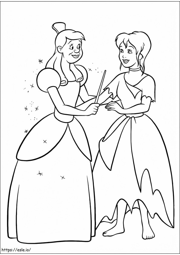 Anastasia Tremaine ve Cinderella boyama