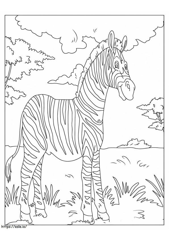 Pretty Zebra coloring page