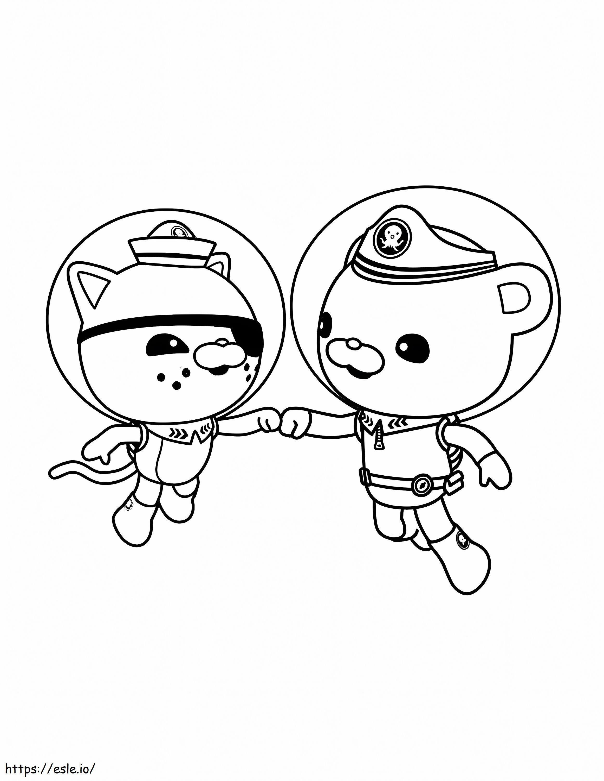 Captain Barnacles And Kwazii coloring page