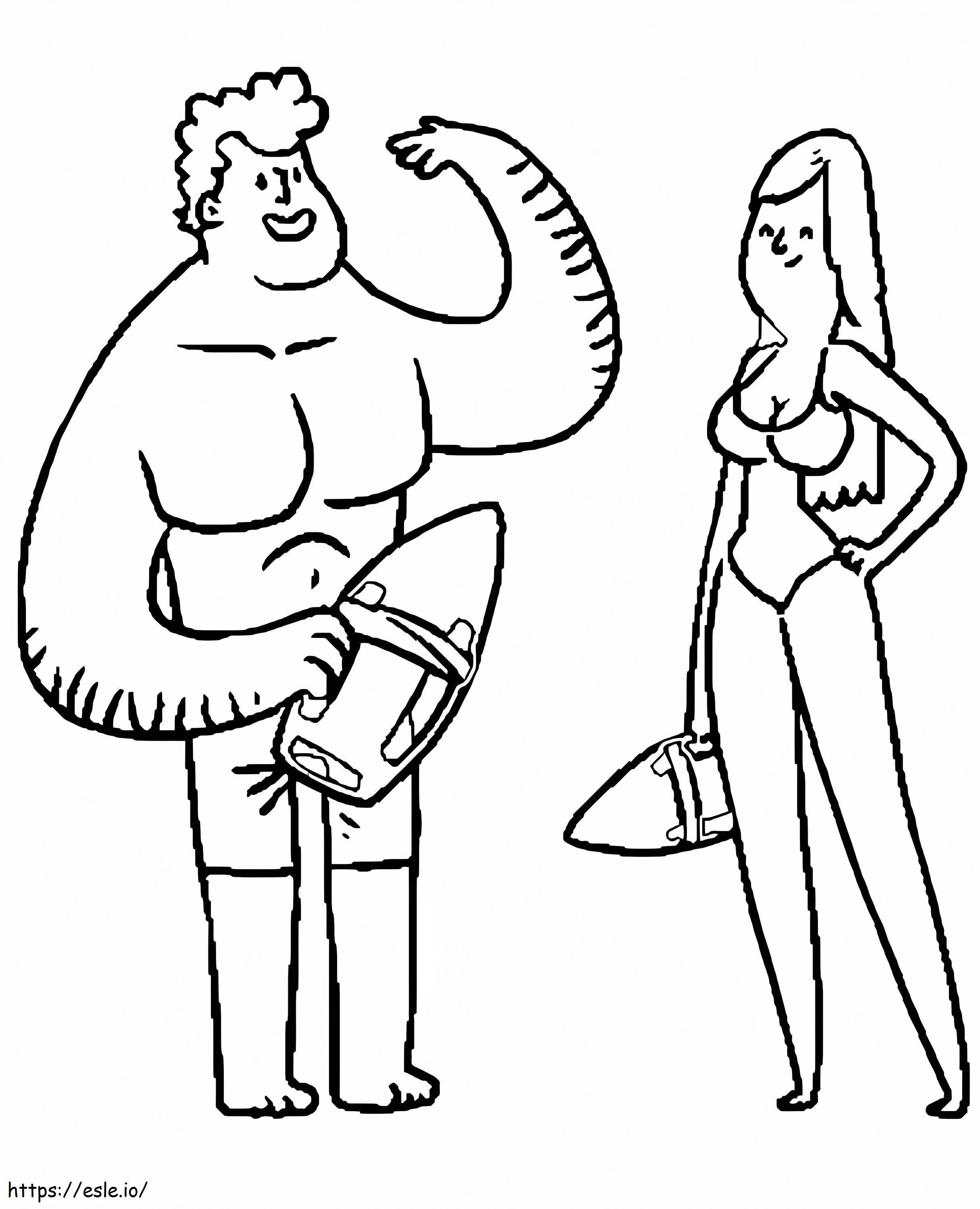 Lifeguards coloring page