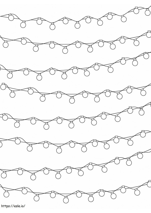 Christmas Lights Pattern coloring page