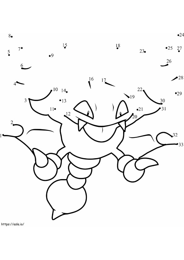 Gligar Dot To Dot Coloring Page coloring page