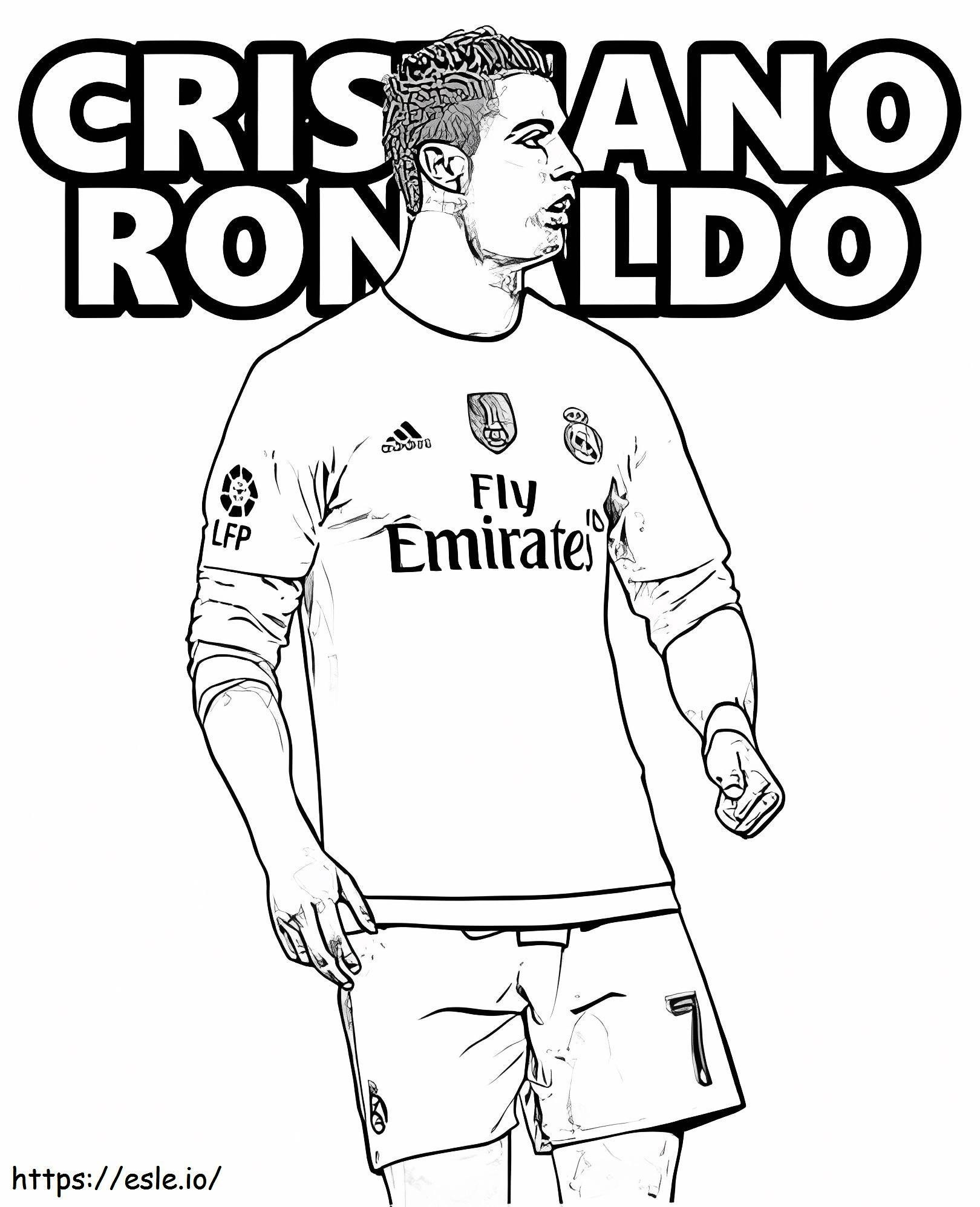 Coloriage Génial Cristiano Ronaldo à imprimer dessin