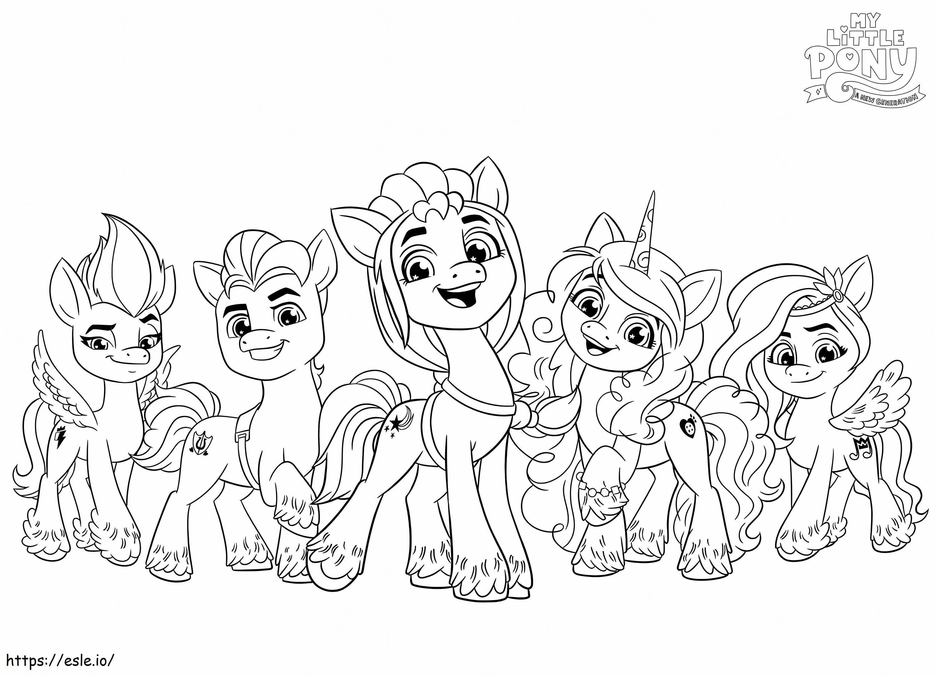 My Little Pony Karakter Generasi Baru Gambar Mewarnai