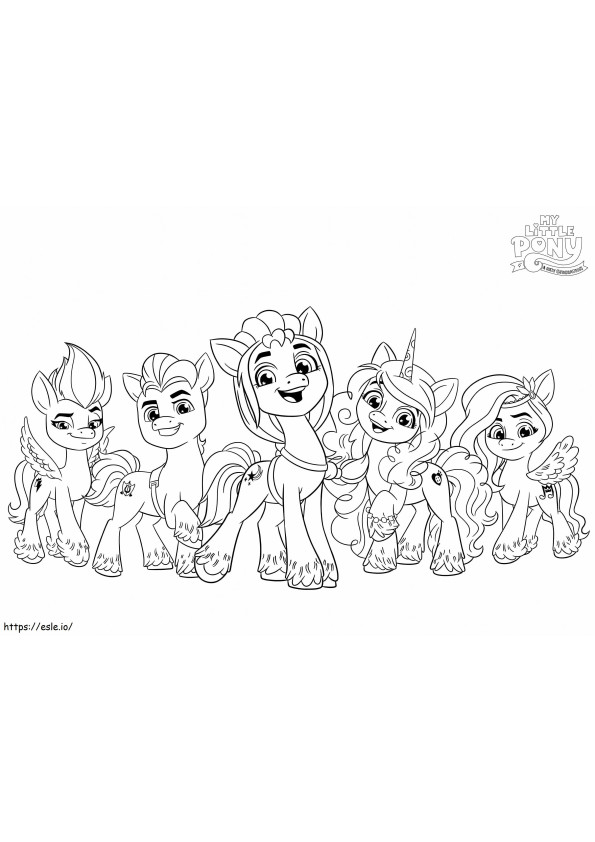 My Little Pony A New Generation Characters coloring page
