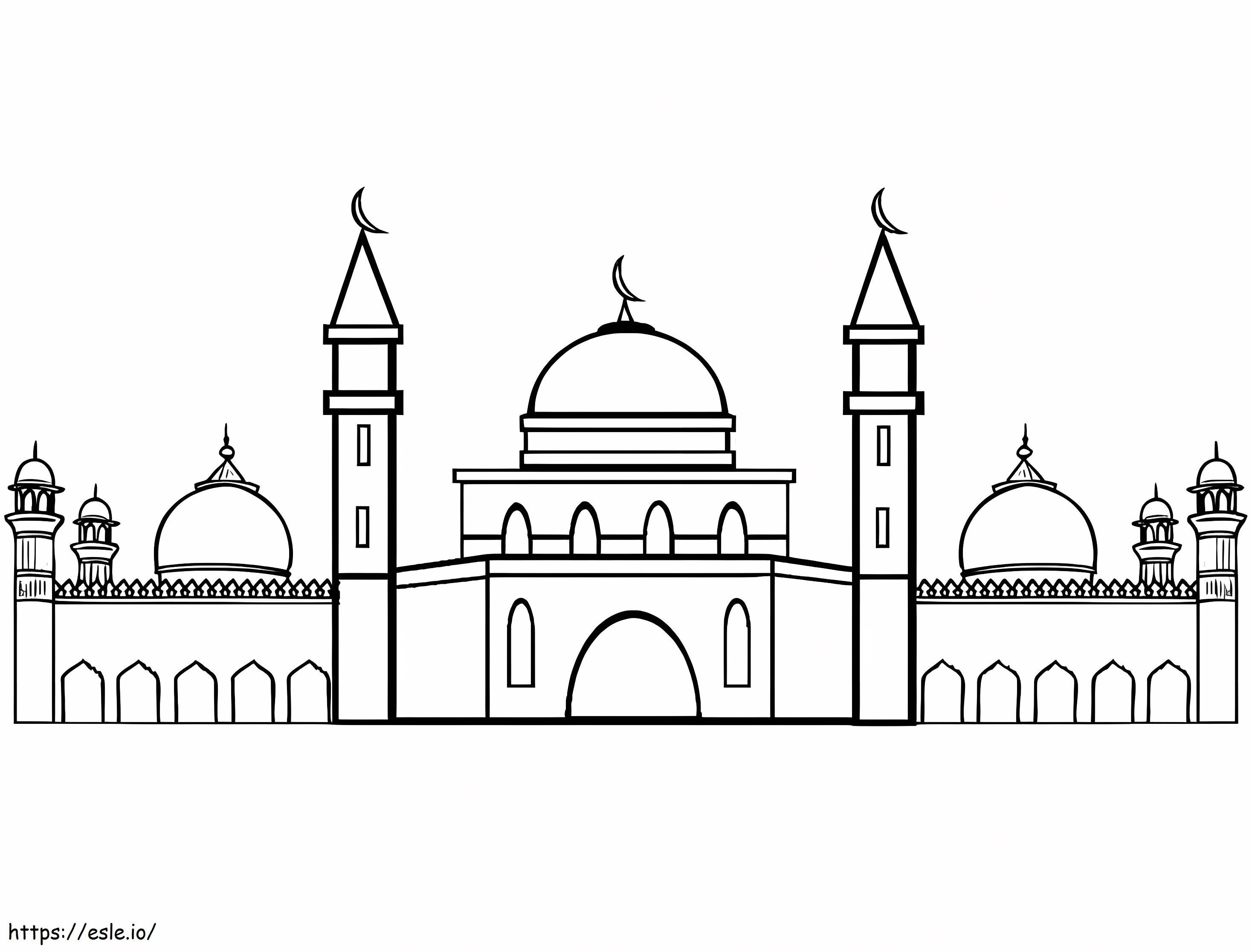 Amazing Mosque coloring page