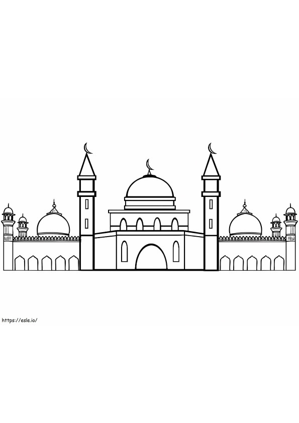 素晴らしいモスク ぬりえ - 塗り絵