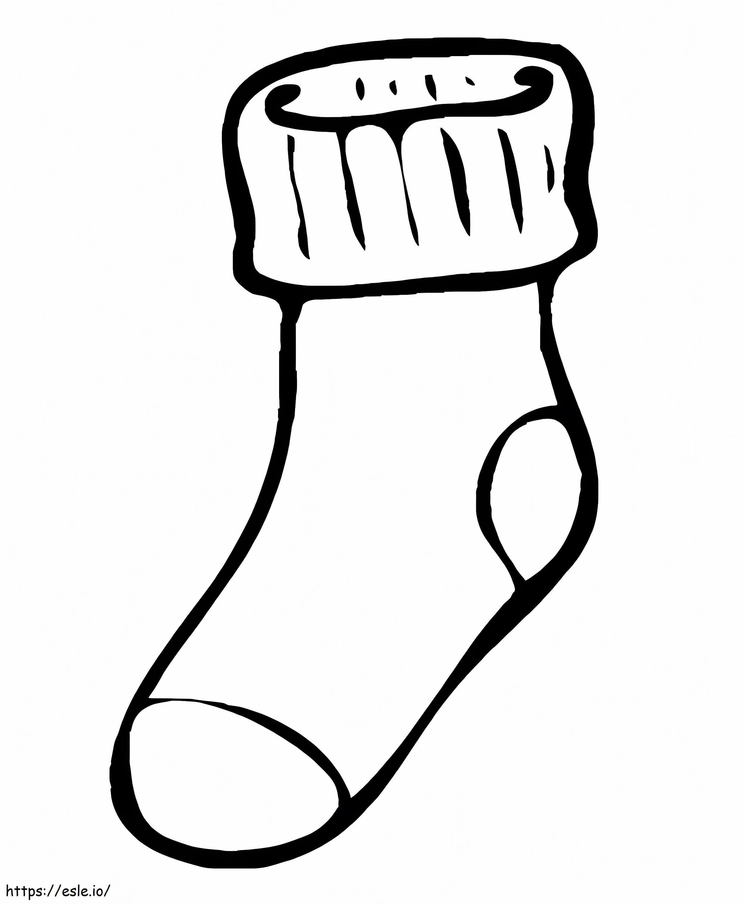 Drawing Sock coloring page