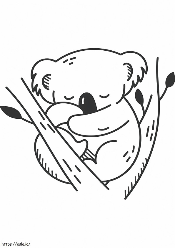 Sleeping Koala coloring page