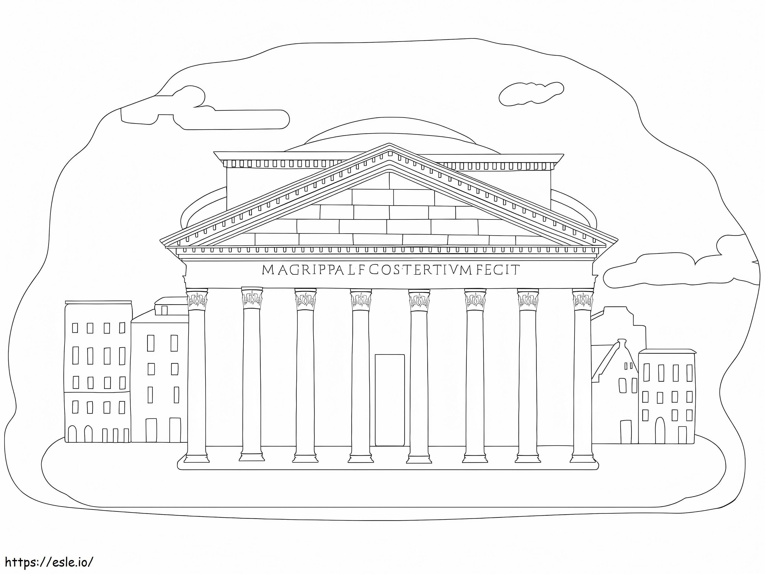 Il Pantheon da colorare
