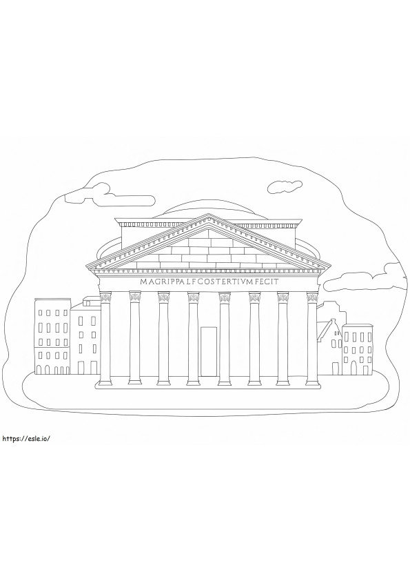 The Pantheon coloring page