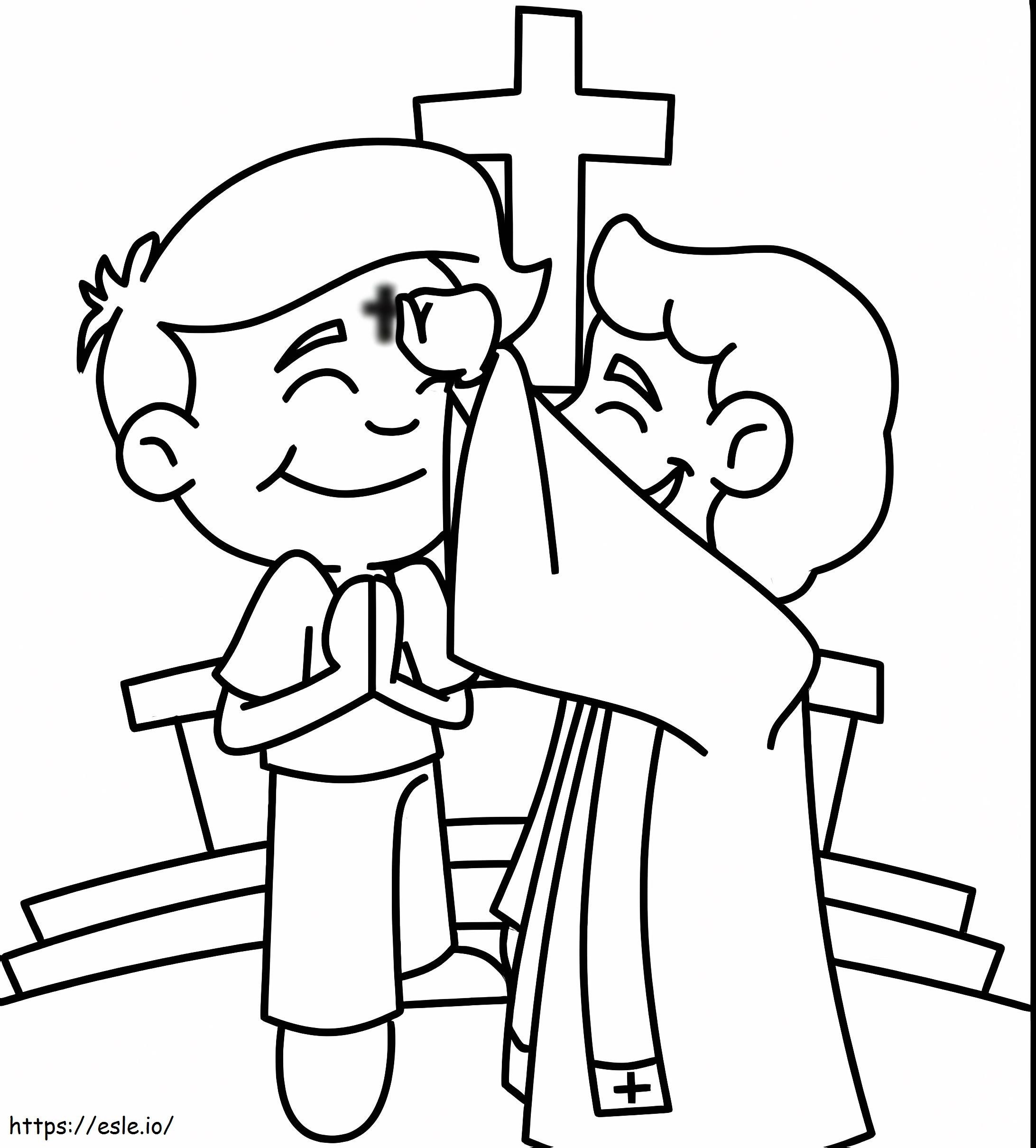 Ash Wednesday 3 coloring page