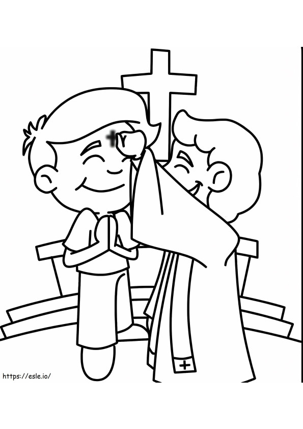 Ash Wednesday 3 coloring page