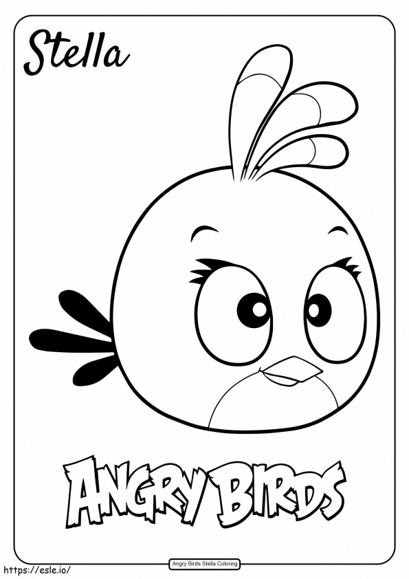 Coloriage Angry Birds Stella 4 à imprimer dessin