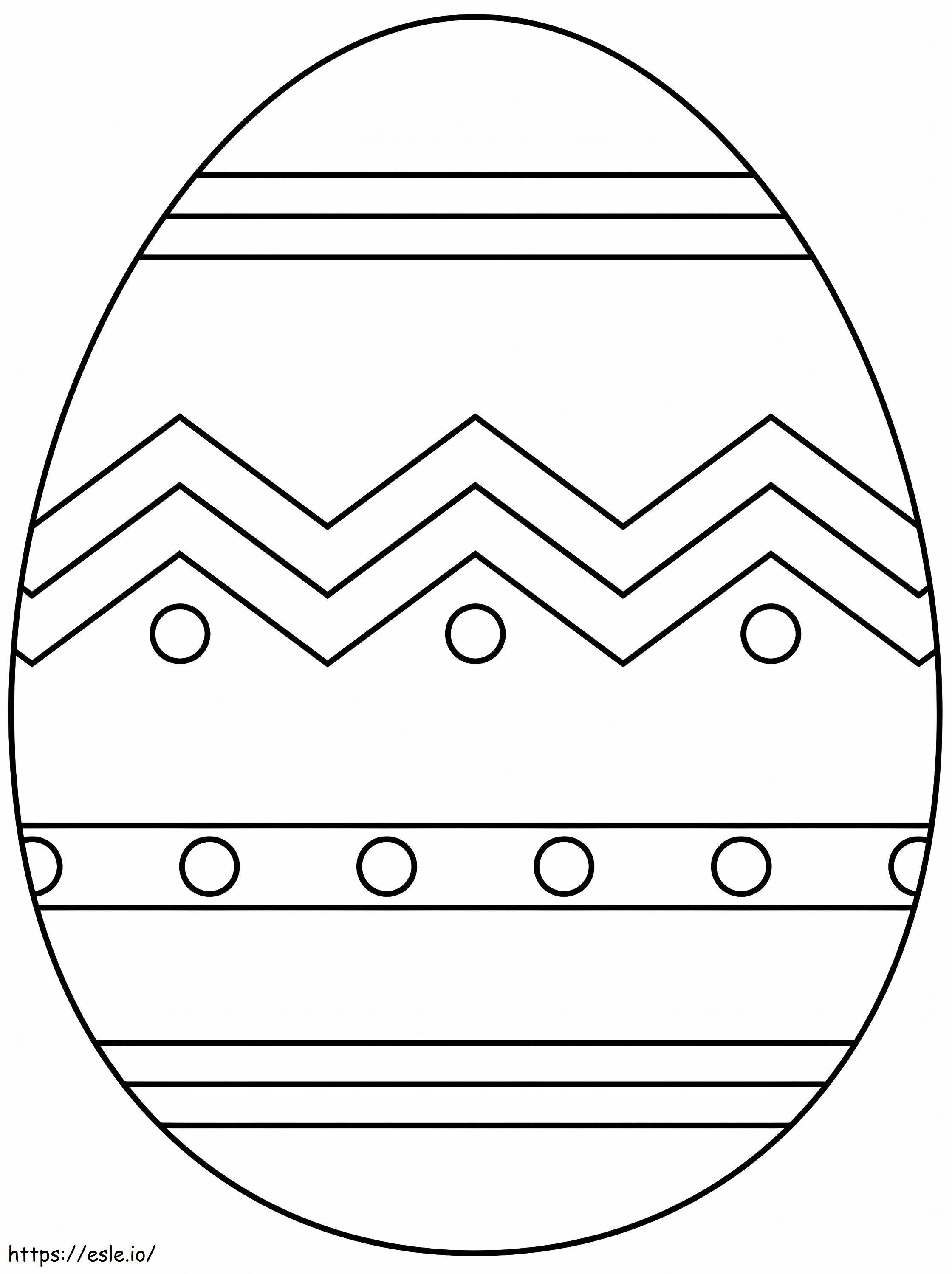 Lindo huevo de Pascua 3 para colorear