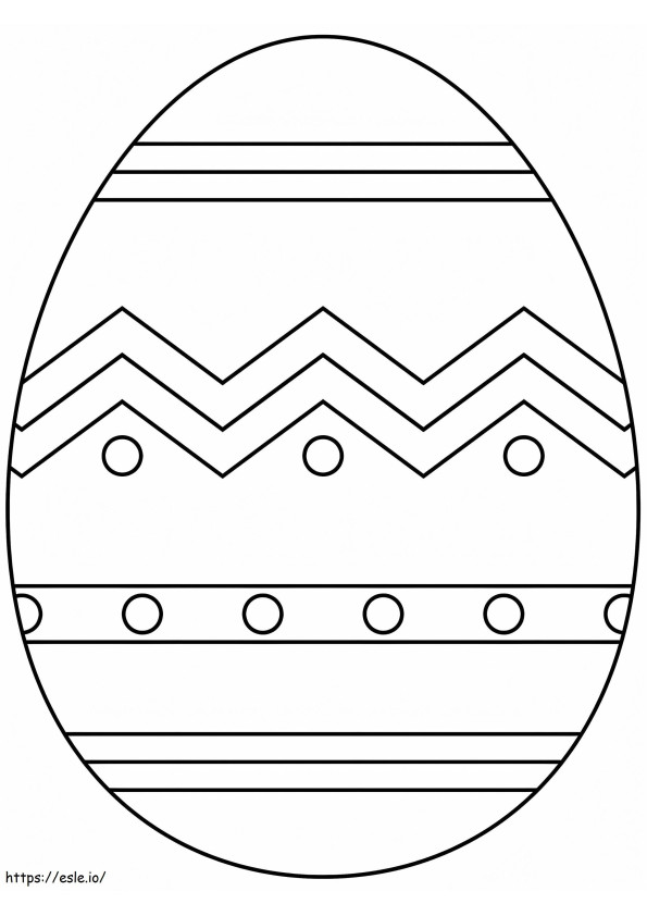 Uovo di Pasqua carino 3 da colorare