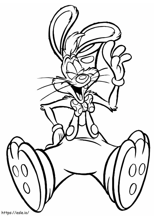 Roger Rabbit Laughing coloring page
