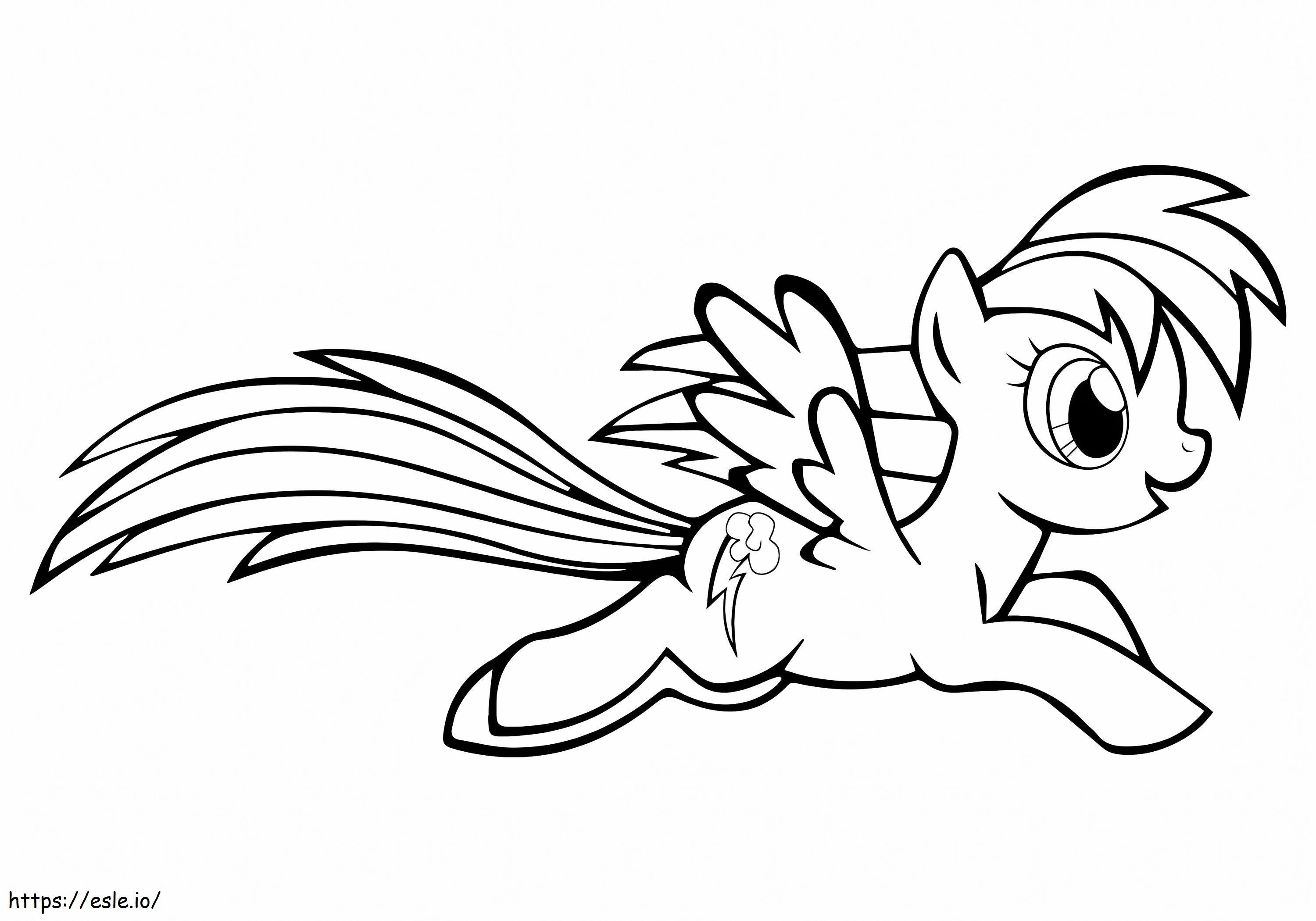 Rainbow Whit Pony coloring page