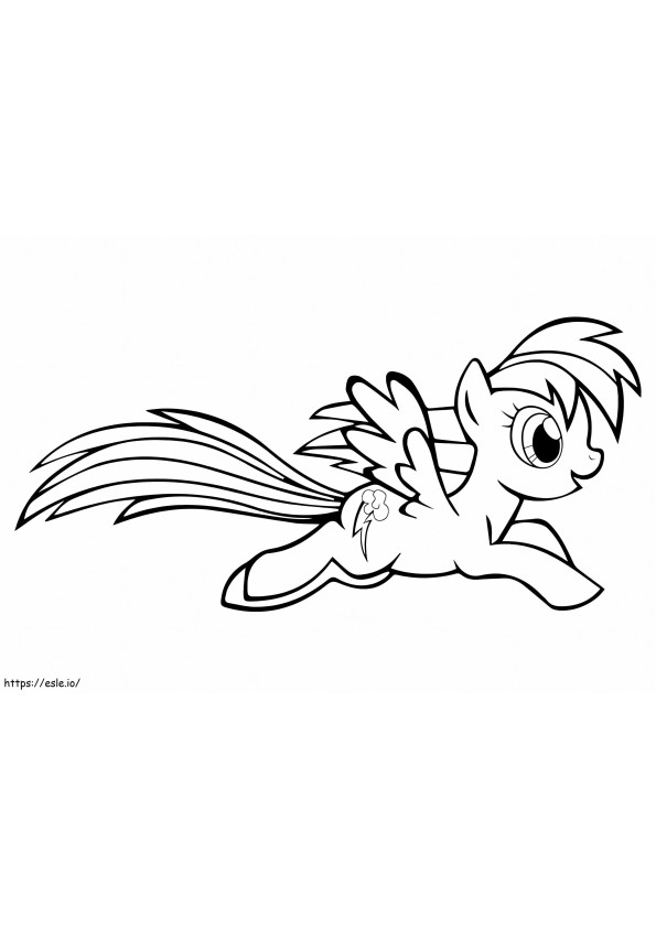 Rainbow Whit Pony coloring page