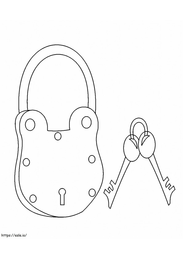 Lock And Keys coloring page