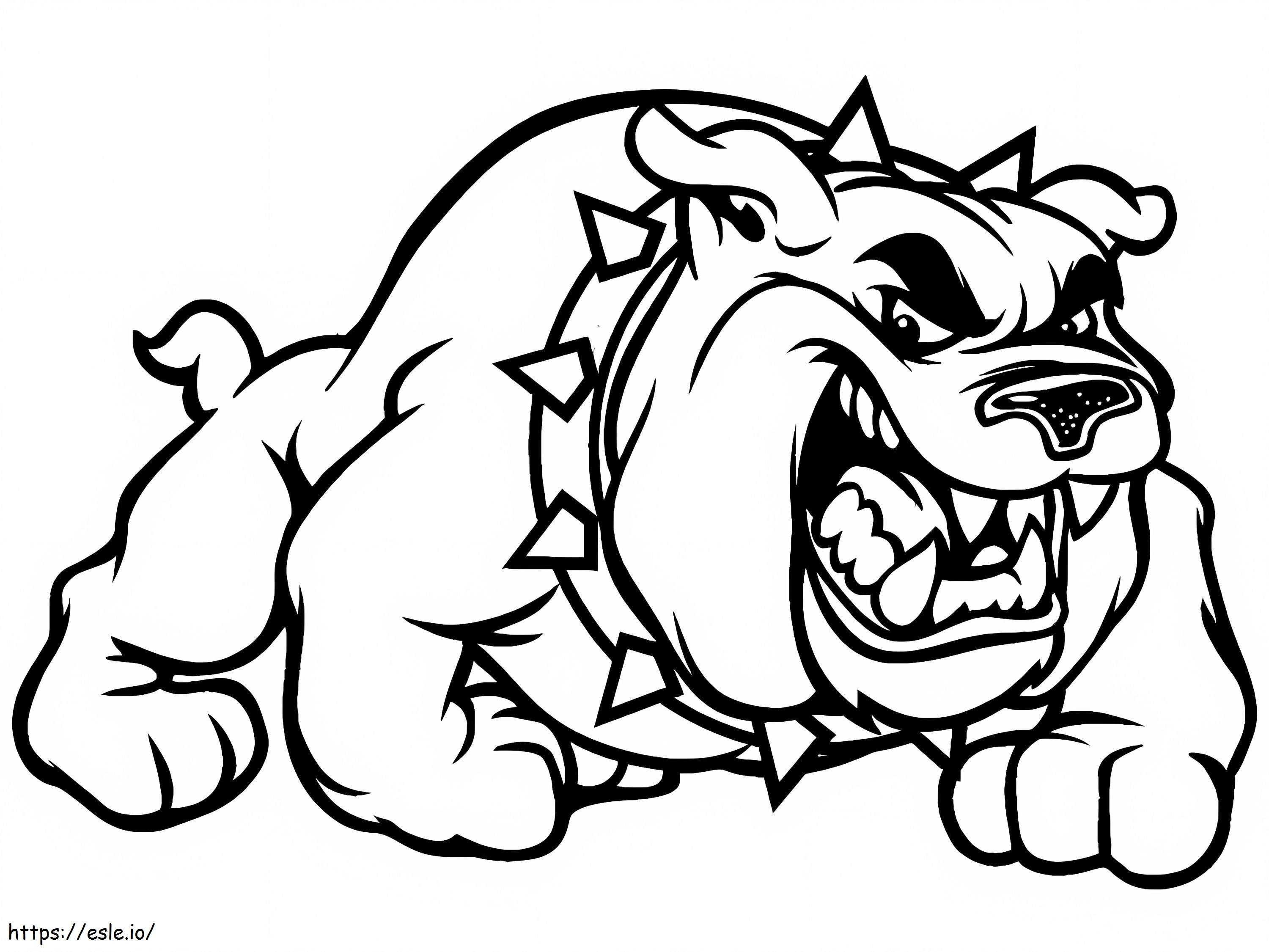 Angry Bulldog coloring page