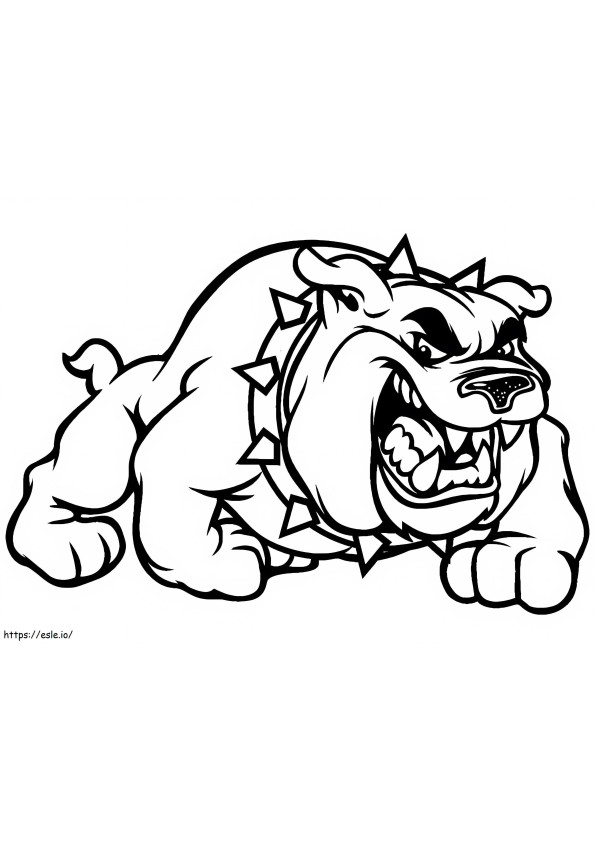 Vihainen Bulldoggi värityskuva