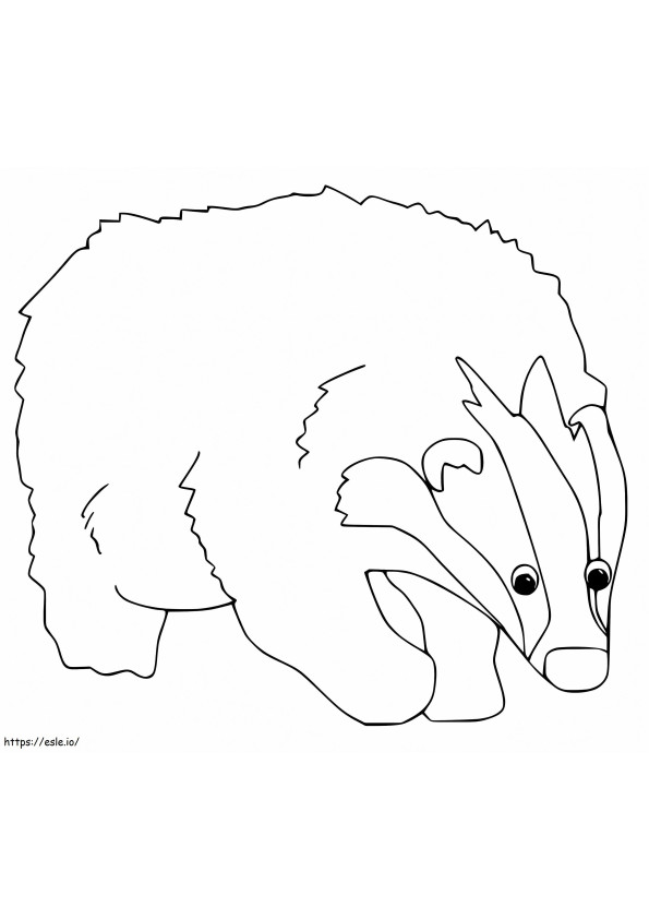 Funny Badger coloring page